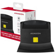 Axagon desktop stand reader Smart card / ID card AXAGON CRE-SM2 with USB 2.0 interface include SD, microSD and SIM card 