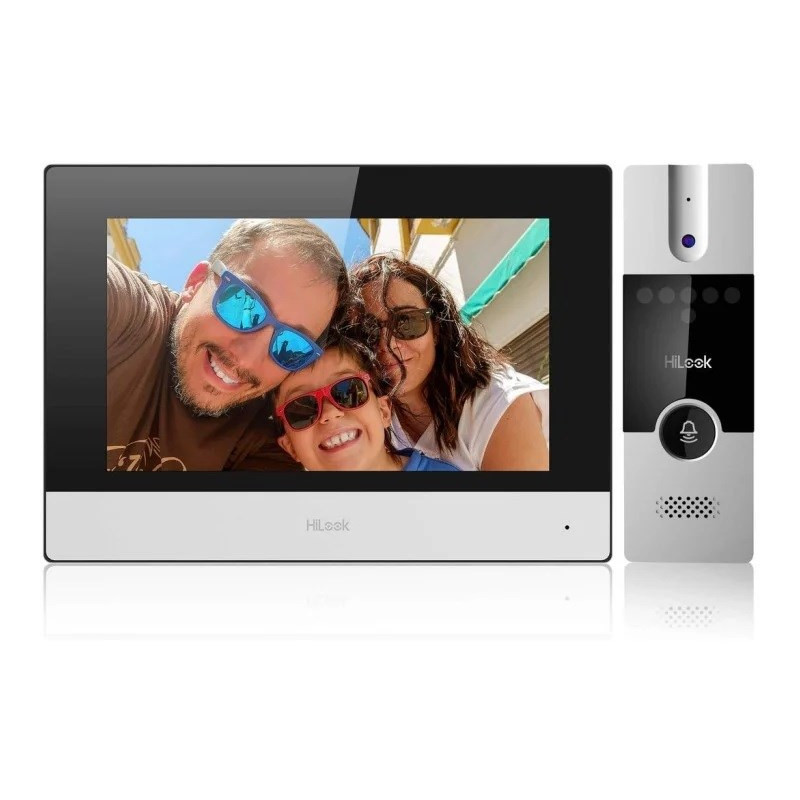 Video intercom HILOOK HD-VIS-04 7&quot; screen LCD TFT 1024x600px WiFi Black, Silver