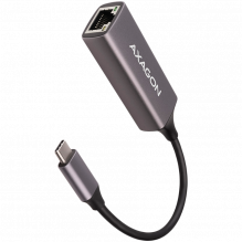 AXAGON ADE-TRC Type-C USB3.2 Gen 1 - Gigabit Ethernet 10/ 100/ 1000 Adapter, metal, titan grey