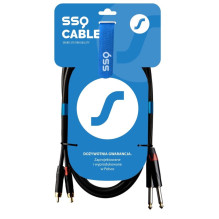 SSQ RCAJM5 - Cable 2x RCA - 2x Jack Mono 6,3 mm 3 m Black