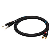 SSQ RCAJM5 - Cable 2x RCA - 2x Jack Mono 6,3 mm 3 m Black