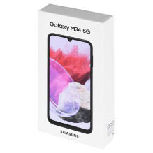 „Samsung Galaxy m34 5G“ 16,5 cm (6,5 col.) Dviejų SIM kortelių USB Type-C 6 GB 128 GB 6000 mAh sidabrinis