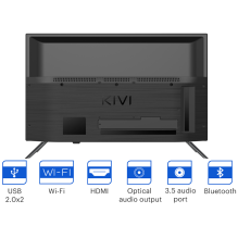 32 colių, HD, Nosmart, juoda, 1366x768, 60 Hz, , 2x8W, 33 kWh/ 1000h, HDMI prievadai 2, 24 mėn.