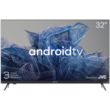 32 colių, HD, Google Android TV, juodas, 1366x768, 60 Hz, JVC garsas, 2x8W, 33 kWh/ 1000h, BT5, HDMI prievadai 3, 24 mėn