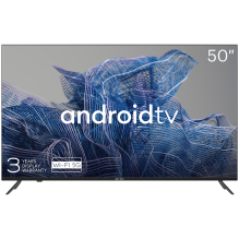 50', UHD, Google Android TV, juodas, 3840x2160, 60 Hz, , 2x10W, 70 kWh/ 1000h , BT5, HDMI prievadai 4, 24 mėn.