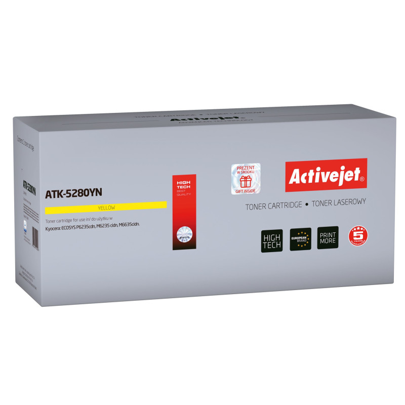 Activejet ATK-5280YN dažai (Kyocera TK-5280Y Supreme 11 000 geltonos spalvos puslapių pakaitalas)