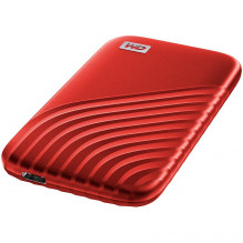 WD 500GB My Passport SSD - Portable SSD, up to 1050MB/ s Read and 1000MB/ s Write Speeds, USB 3.2 Gen 2 - Red, EAN: 6196