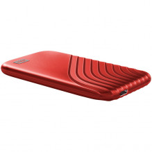 WD 500GB My Passport SSD - Portable SSD, up to 1050MB/ s Read and 1000MB/ s Write Speeds, USB 3.2 Gen 2 - Red, EAN: 6196