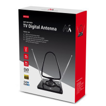 „Maclean MCTV-963 High Gain Vidinė antena“ Mažo triukšmo skaitmeninė analoginė Freeview FM DVB Stipri 45 dB DVB-T / T2 H