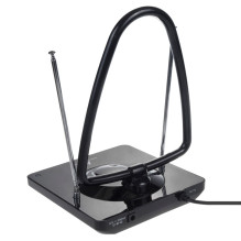 Maclean MCTV-963 High Gain Indoor Aerial Antenna Low Noise Digital Analog Freeview FM DVB Strongt 45dB DVB-T / T2 H.265 