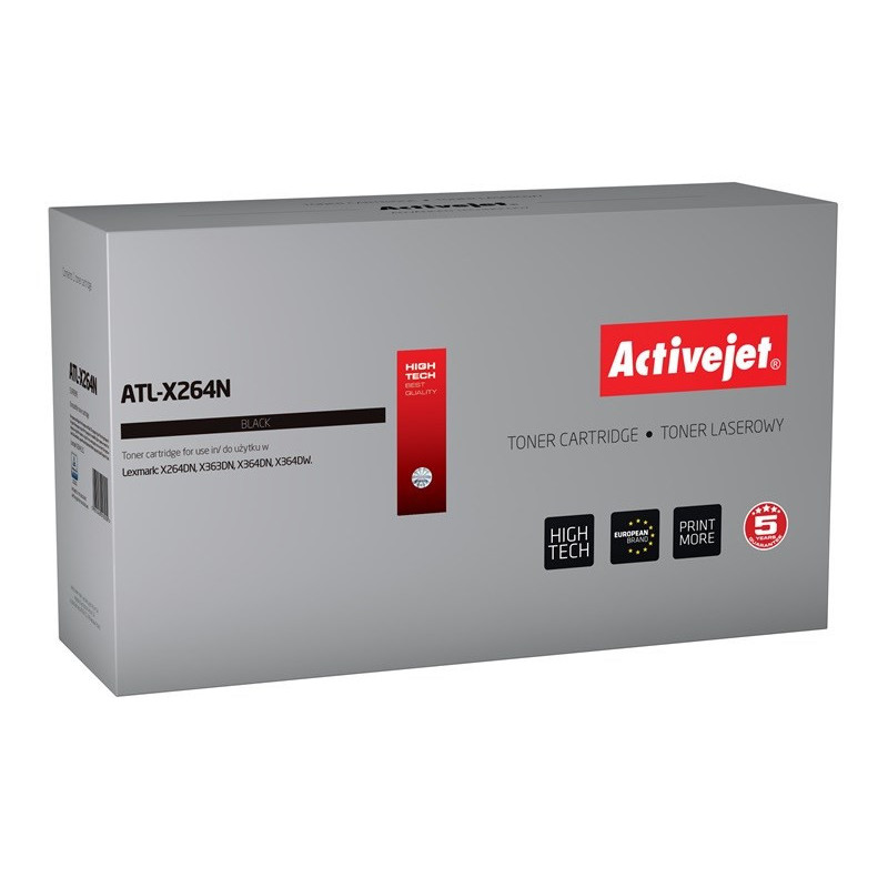 „Activejet ATL-X264N“ dažai (pakeičia Lexmark X264H11G Supreme 9000 puslapių juodi)