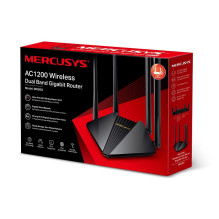 Mercusys MR30G belaidis maršruto parinktuvas Gigabit Ethernet Dviejų juostų (2,4 GHz / 5 GHz) Juoda