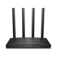 TP-Link Archer C6U belaidis maršruto parinktuvas Gigabit Ethernet Dviejų juostų (2,4 GHz / 5 GHz) Juoda