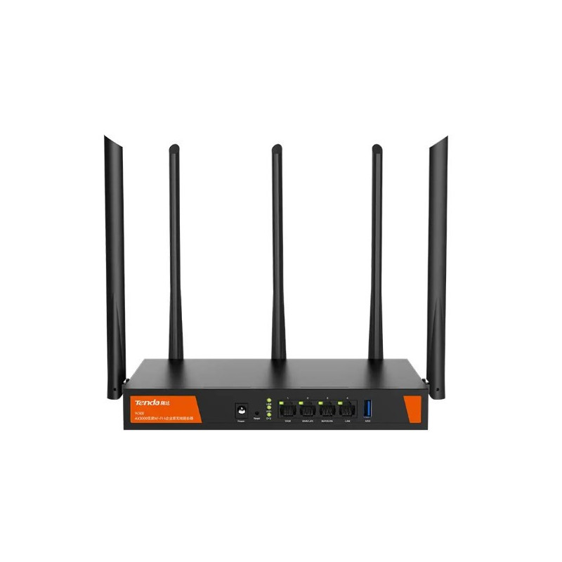 Tenda W30E AX3000 wireless router Gigabit Ethernet Dual-band (2.4 GHz / 5 GHz) Black