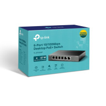TP-Link TL-SF1006P tinklo jungiklis Nevaldomas greitas eternetas (10/100) Maitinimas per Ethernet (PoE) Juodas