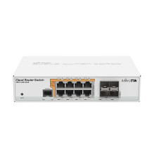 Mikrotik CRS112-8P-4S-IN tinklo jungiklis Gigabit Ethernet (10 / 100 / 1000) Maitinimas per Ethernet (PoE) Baltas