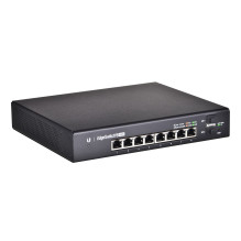 „Ubiquiti Networks EdgeSwitch 8“ valdomas gigabitinis eternetas (10 / 100 / 1000) „Black Power over Ethernet“ (PoE)