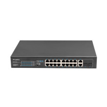 Lanberg Switch rack 19&quot; POE+ 16x 100MB / 2X COMBO GIGABIT ETHERNET 150W