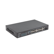 Lanberg Switch rack 19&quot; POE+ 16x 100MB / 2X COMBO GIGABIT ETHERNET 150W