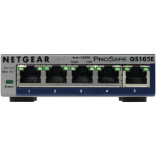 NETGEAR GS105E-200PES network switch Managed L2 / L3 Gigabit Ethernet (10 / 100 / 1000) Grey