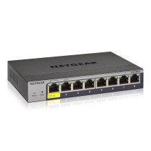 NETGEAR GS108Tv3 valdomas L2 Gigabit Ethernet (10/100/1000) Pilka