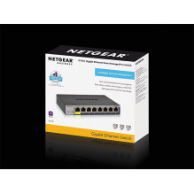 NETGEAR GS108Tv3 valdomas L2 Gigabit Ethernet (10/100/1000) Pilka