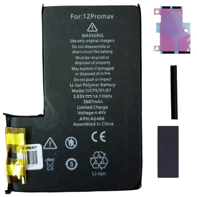 Battery ORG for iPhone 12 Pro Max 3687mAh without BMS with sticker