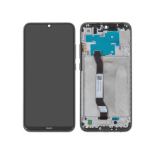 Ekranas Xiaomi Redmi Note 8 / Note 8 2021 su lietimui jautriu stikliuku ir rėmeliu Black ORG