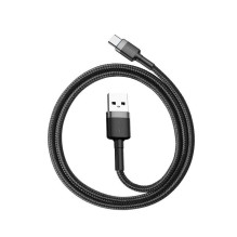 USB-C laidas Baseus Cafule 3A 1m (pilkas ir juodas)