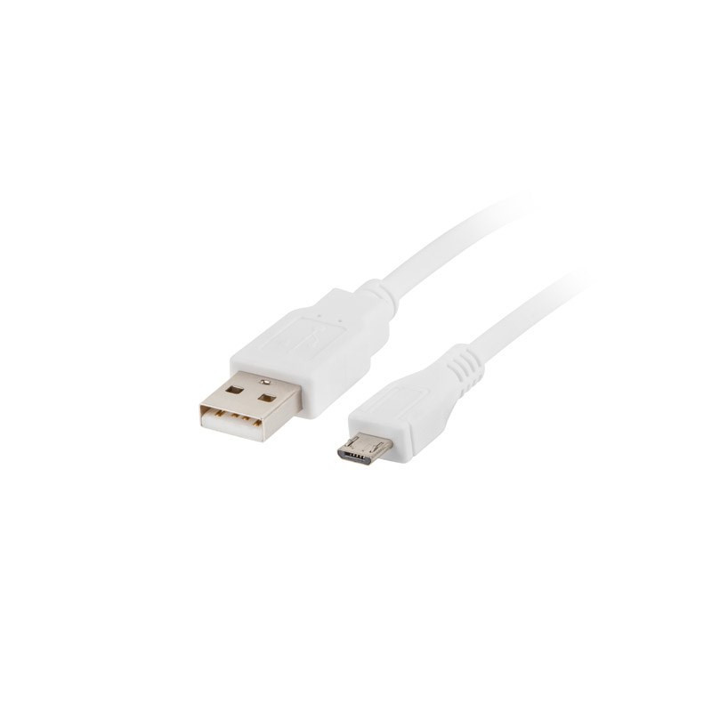 Lanberg CA-USBM-10CC-0018-W USB cable 1.8 m USB 2.0 Micro-USB B USB A White