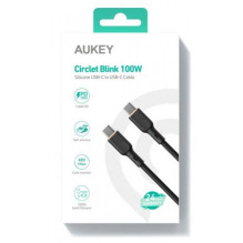 AUKEY CB-SCC101 USB-C Type-C Power Delivery PD 100W 5A 1m Silikon Black