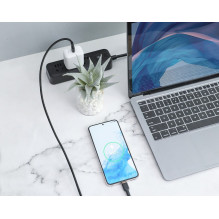 AUKEY CB-NCC2 USB-C Type-C Power Delivery PD 60W 3A 1,8m nailono juoda