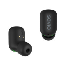 Savio TWS-09 IPX5 ausinės / ausinės Wireless In-ear Music Bluetooth Black