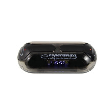 Esperanza EH239K Bluetooth į ausis įdedamos ausinės TWS juodos