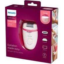Philips Satinelle Essential Su optiškai lengvas, kompaktiškas laidinis epiliatorius