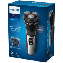 Philips S3143 / 00 men's shaver Rotation shaver Trimmer Black, Silver