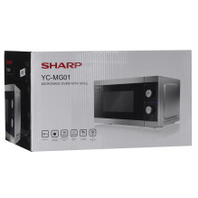 Sharp Buitinė technika YC-MG01E-S mikrobangų krosnelė Stalviršis Kombinuota mikrobangų krosnelė 20 L 800 W Juoda, pilka
