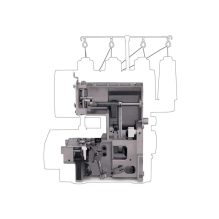SINGER HD0405S Overloko siuvimo mašina Elektrinė