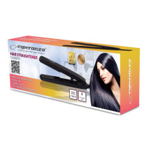 Esperanza EBP008 plaukų formavimo priemonė Tiesinimo lygintuvas šiltas juodas 22 W