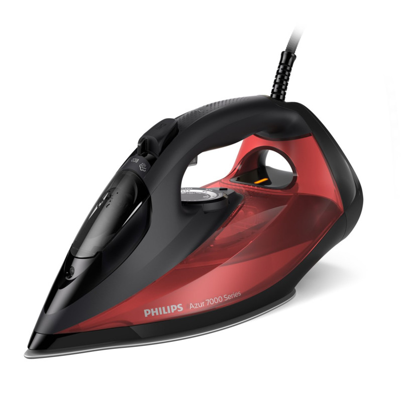 Philips 7000 series DST7022 / 40 iron Steam iron SteamGlide Plus soleplate 2800 W Black, Red