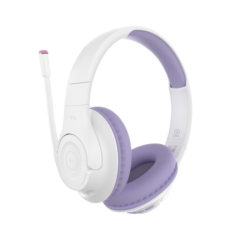 Belkin SOUNDFORMINSPIRE OVEREAR HEADSET LAV Wired &amp; Wireless Head-band Calls / Music USB Type-C Bluetooth Lavender, 