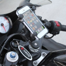 RAM tvirtinamas X-Grip telefono laikiklis su motociklo šakės koto pagrindu