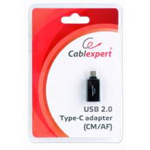 Gembird A-USB2-CMAF-01 kabelio lyties keitiklis USB Type-C USB Type-A juodas