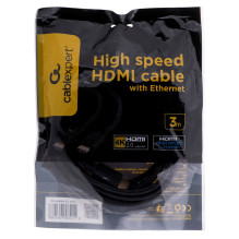Gembird 3m HDMI M / M HDMI kabelis HDMI A tipas (Standartinis) Juodas