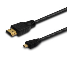 Savio CL-39 HDMI laidas 1 m HDMI A tipas (standartinis) HDMI D tipas (mikro) Juodas