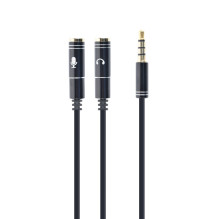Gembird !Adapter audio microphon 3.5mm mini Jack / 4PIN / 0. audio cable 0.2 m 2 x 3.5mm Black