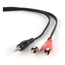 Gembird 2,5 m, 3,5 mm / 2xRCA, M / M garso kabelis juodas, raudonas, baltas