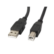 Lanberg CA-USBA-11CC-0018-BK USB laidas 1,8 m USB 2.0 USB B Juoda