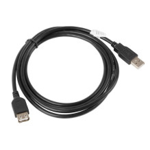 LANBERG USB pratęsimo kabelis 2.0 AM-AF 1.8M (JUODAS) CA-USBE-10CC-0018-BK