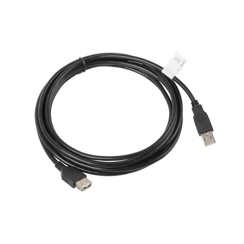 Lanberg CA-USBE-10CC-0030-BK USB cable 3 m USB 2.0 USB A Black